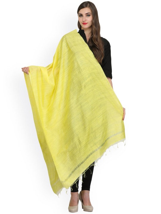 Yellow Solid Dupatta