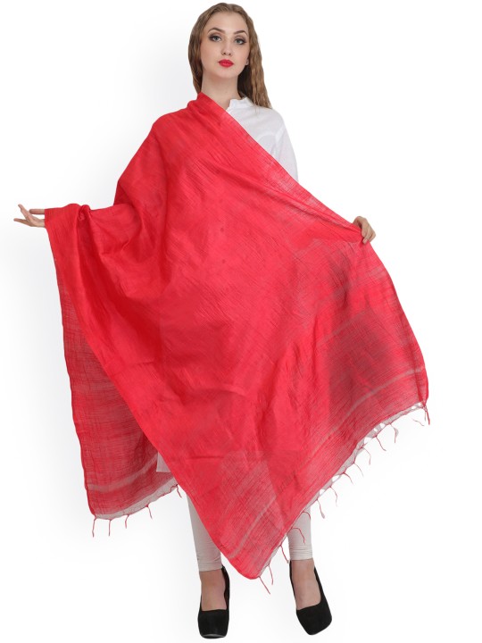 Red Solid Dupatta