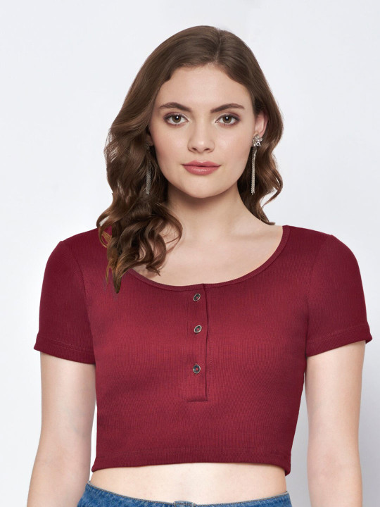 Martini Fitted Crop Top