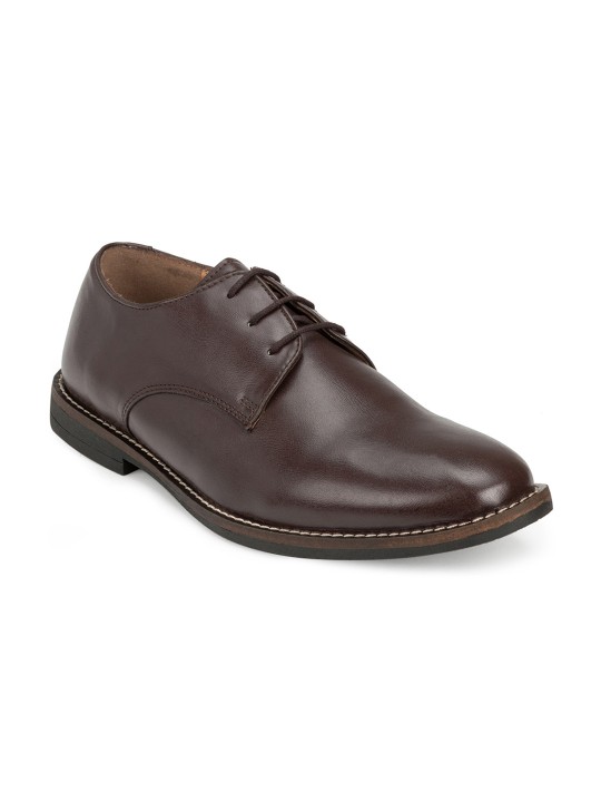 Men Brown Derby Shoes 6