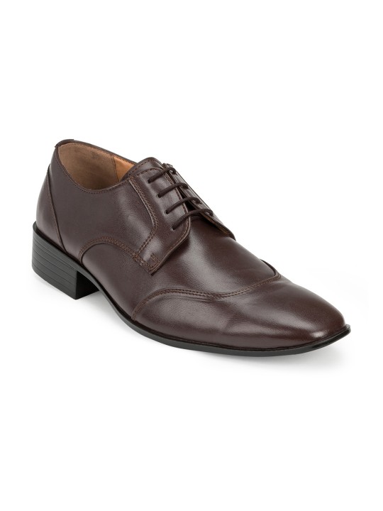 Men Brown Derby Shoes 6