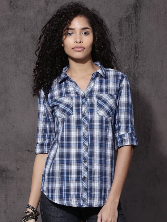 Roadster women's checkered casual shirt shops