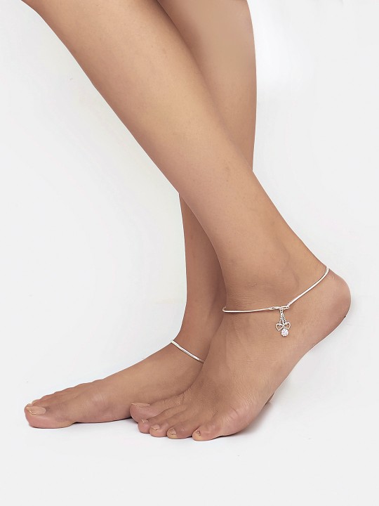 925 Sterling Silver Charm Anklet