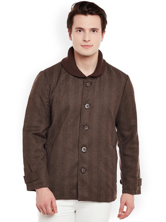 Men Brown Tailored Jacket S