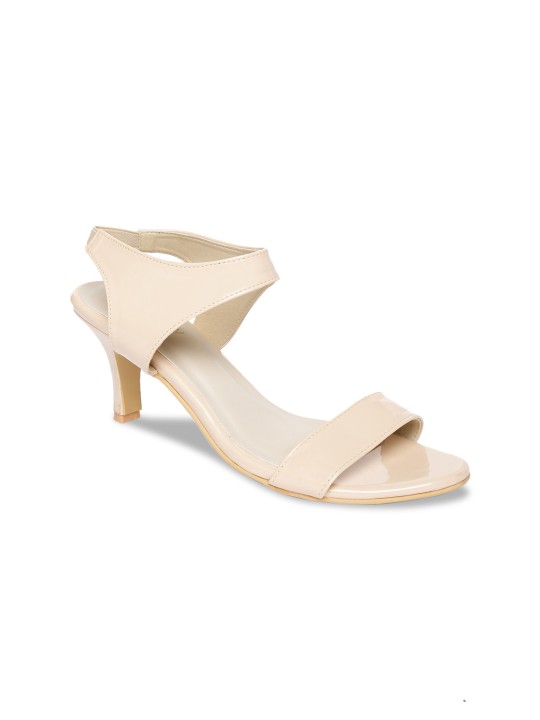 Women Beige Solid Sandals 36