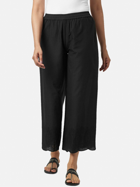 RANGMANCH BY PANTALOONS Women Flared Cotton Palazzos