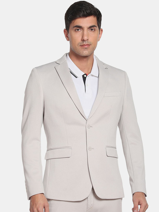 Arrow Men Solid Slim-Fit Single-Breasted Blazer