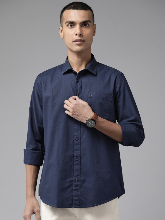 Blackberrys Men Pure Cotton Slim Fit Casual Shirt