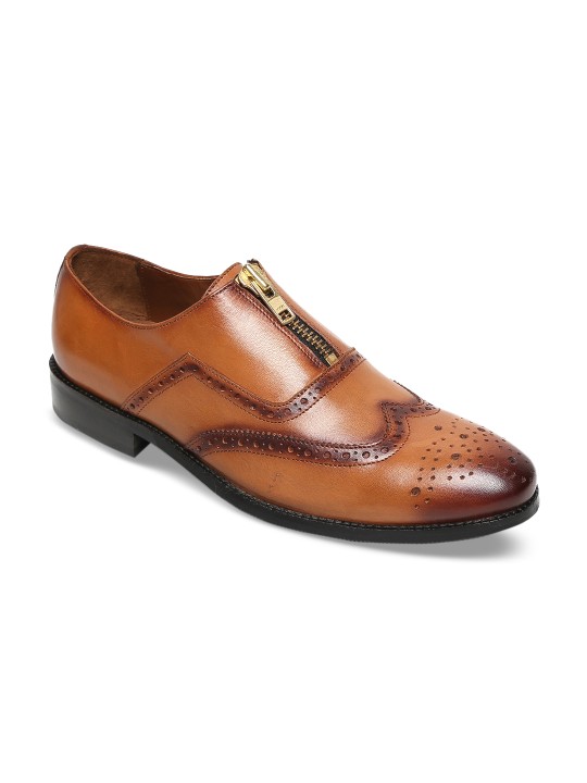 Men Tan Brown Genuine Leather Brogues 6