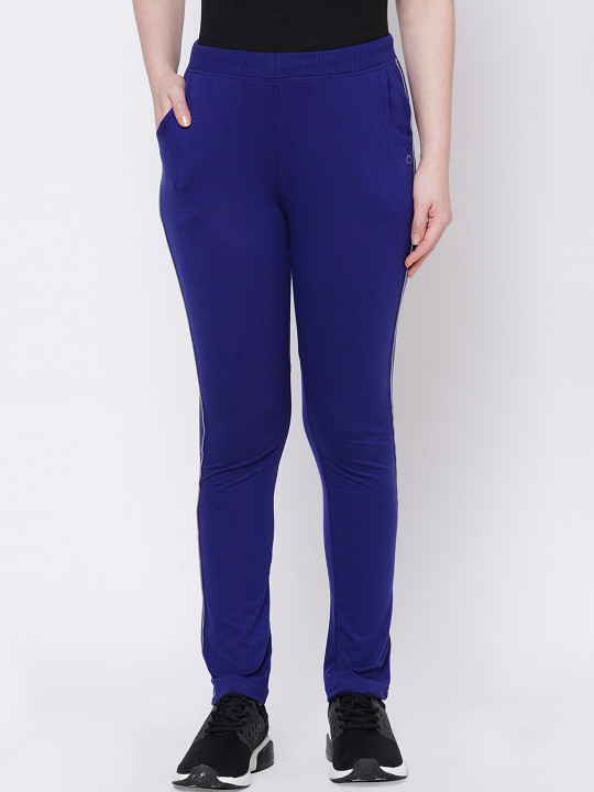 Sweet Dreams Women Mid-Rise Slim-Fit Cotton Track Pants