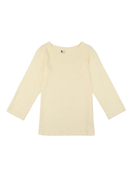 Girls Off-White Solid Top 8-9Y