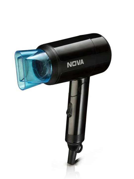Nova NHP 8105 Silky Shine Hot & Cold Foldable 1200W Hair Dryer – Black & Blue