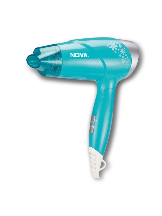 Nova NHP 8206 Silky Shine 1400W Foldable Hair Dryer – Turquoise Blue