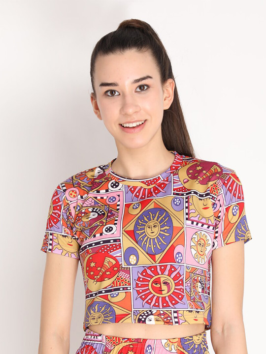 CHKOKKO Women Printed T-shirt