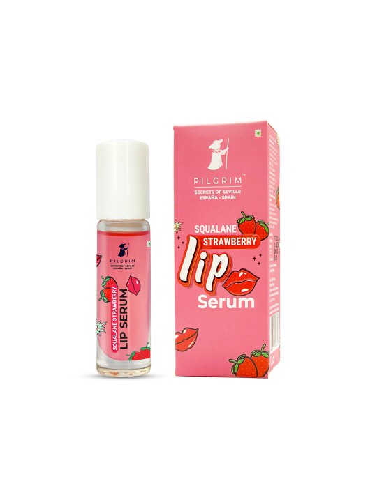 Pilgrim Squalane Glossy Lip Serum (Strawberry) With 
