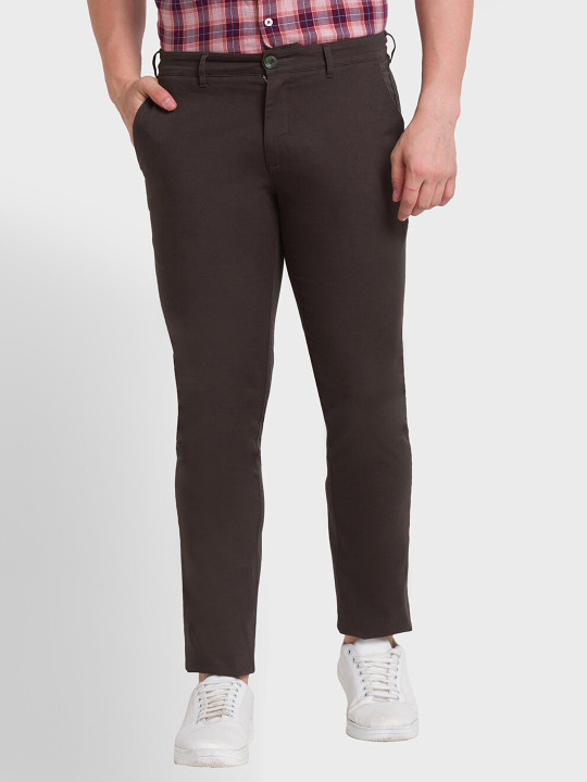 ColorPlus Men Mid Rise Regular Fit Trousers