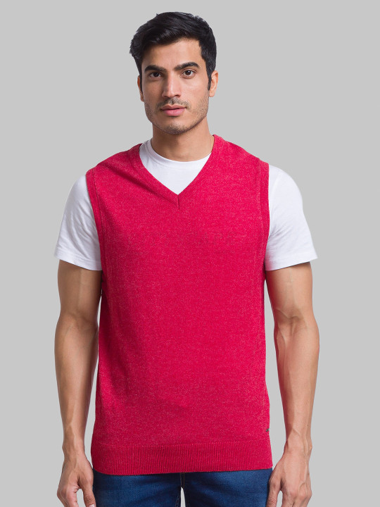Parx Men Sleeveless Pullover Wool Sweater Vest