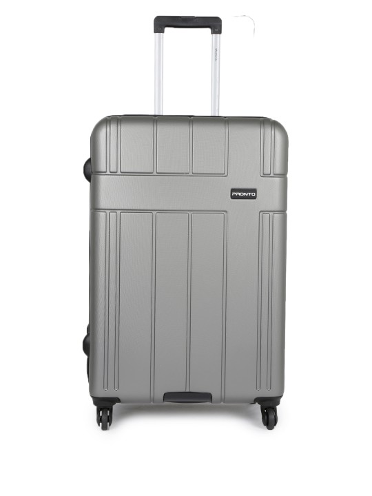 Unisex Grey BREEZA 4 W Spinner 78 Large Trolley Suitcase