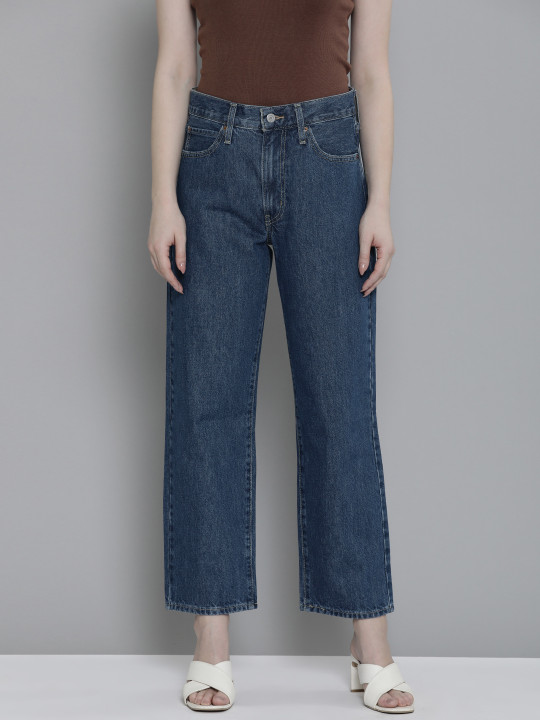 Levis Women's Indigo Baggy Fit High Rise Jeans