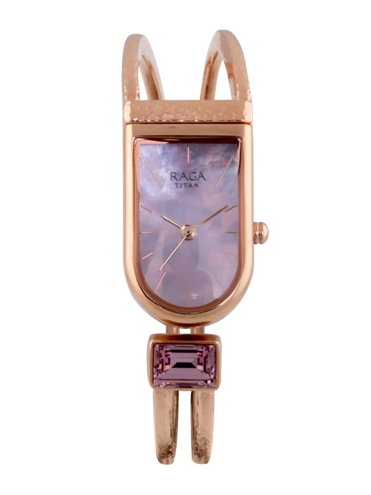 Women Purple Mother-of-Pearl Analogue Watch 95063WM02F