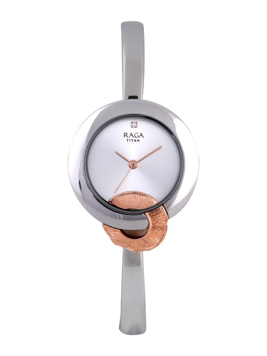 Women Silver-Toned Analogue Watch 95051KM02F