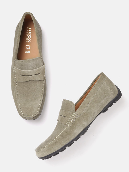 Geox U Kosmopolis+Grip Men Lightweight Suede Leather Moccasins