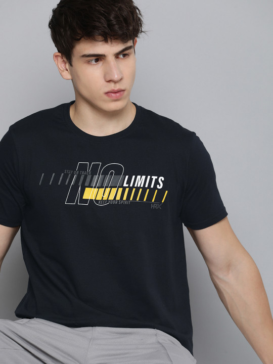HRX by Hrithik Roshan Men Typography Printed Pure Cotton T-shirt