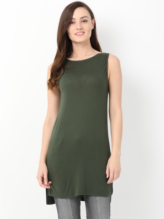 Women Green Solid Top XS