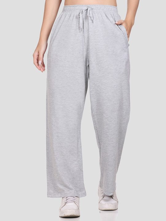 CUPID Women High-Rise Cotton straight-Fit Track Pants