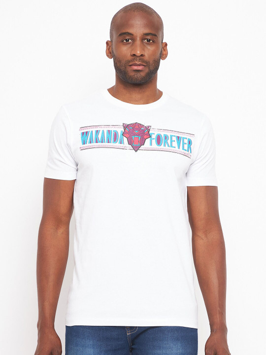Marvel by Wear Your Mind Black Panther Pure Cotton T-shirt