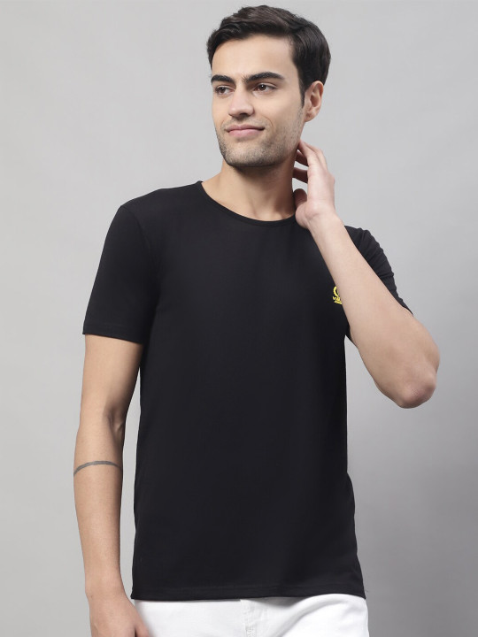 MACK JONNEY Round Neck Cotton T-shirt