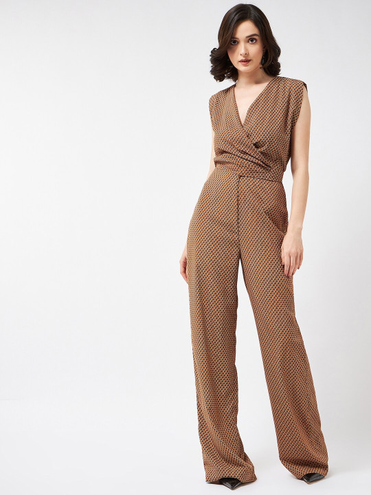 MAGRE Printed Wrap Basic Jumpsuit