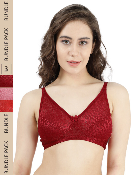 Susie Pack Of 3 Cotton Non Padded Bra