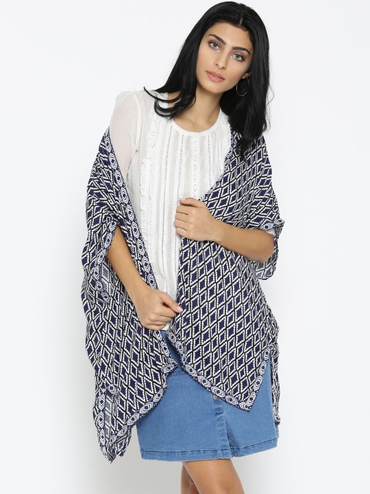 Blue Printed Shrug