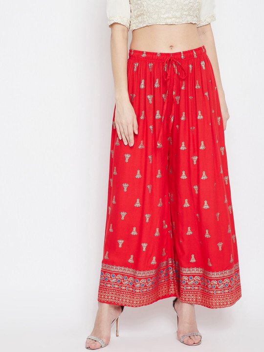 Clora Creation Women Ethnic Motifs Printed Flared Ethnic Palazzos
