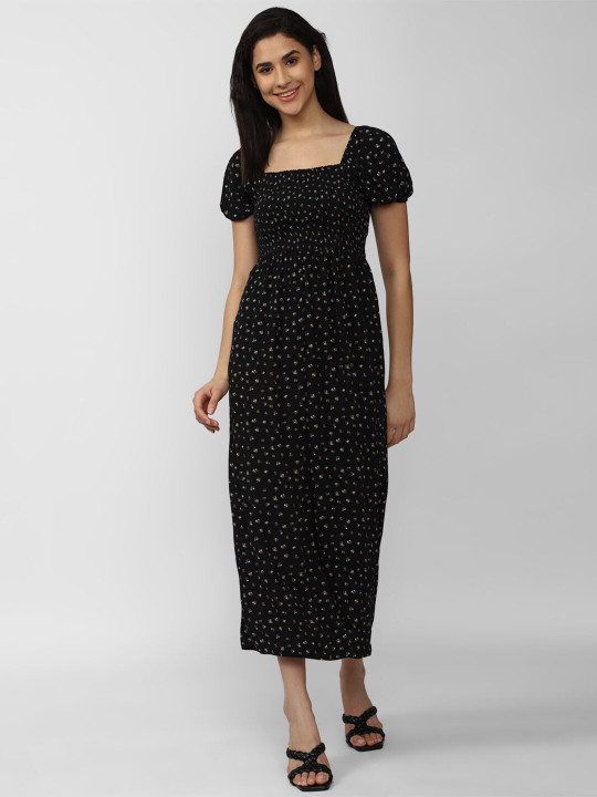 AMERICAN EAGLE OUTFITTERS Printed Square Neck Basic Jumpsuit