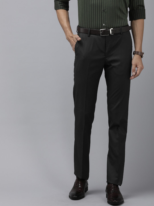 Arrow Men Checked Hudson Tailored Fit Formal Trousers