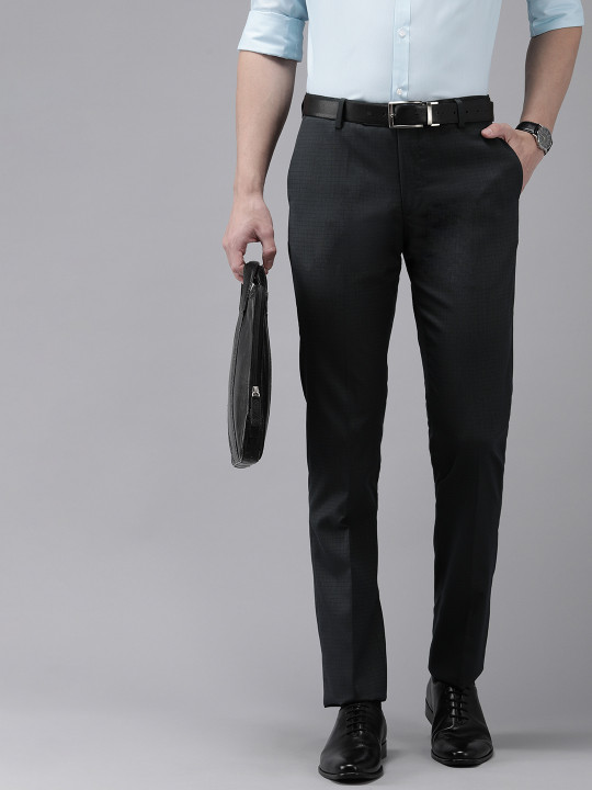 Arrow Men Checked Tailored Formal Trousers