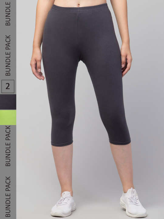 Apraa & Parma Women Pack Of 2 Skinny Fit Capris