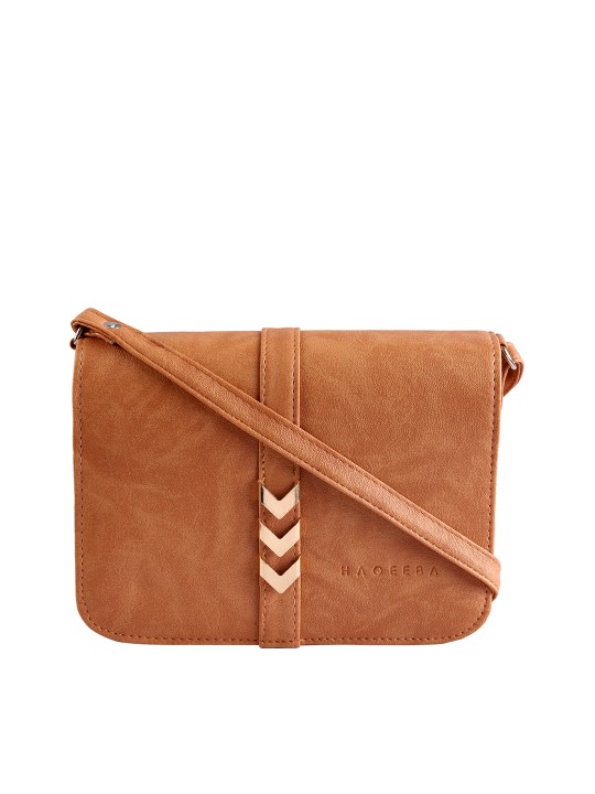 Buy Tan Solid Sling Bag Online at desertcartZimbabwe