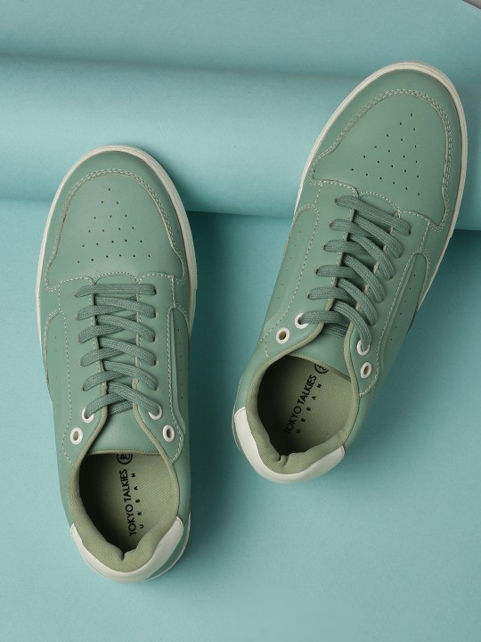 Women Round Toe Lace-Ups Sneakers deal from myntra