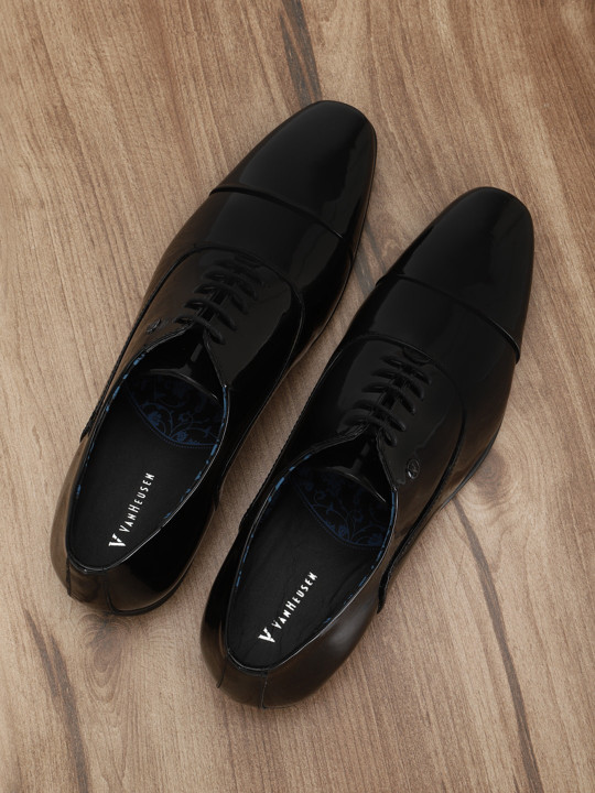 Van Heusen Men Leather Oxford Round Toe Formal Shoes