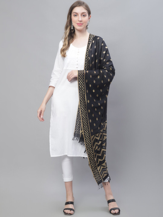 LOOM LEGACY Ethnic Motifs Woven Design Dupatta
