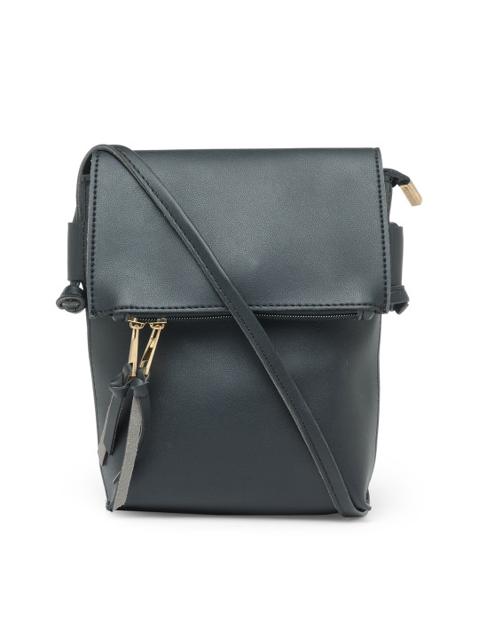 Buy Black Solid Sling Bag Online at 