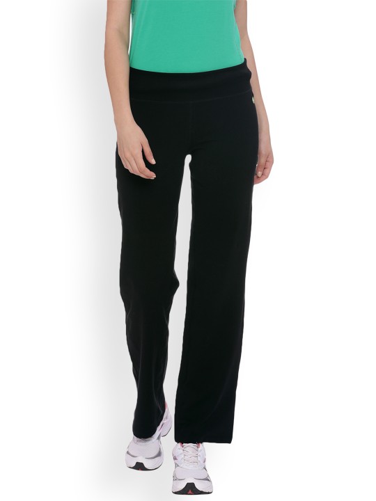 Women Black GOTS Certified Straight Fit Track Pants S