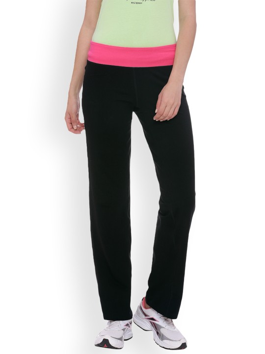 Women Black GOTS Certified Straight Fit Track Pants S