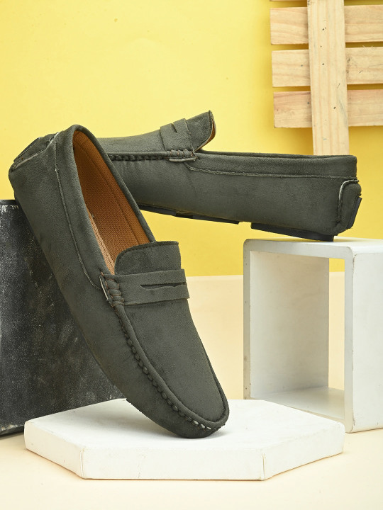 Mast & Harbour Men Suede Comfort Insole Penny Loafers