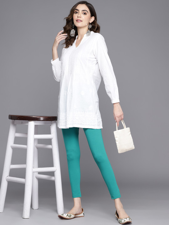 Indo Era Women Solid High-Waisted Leggings