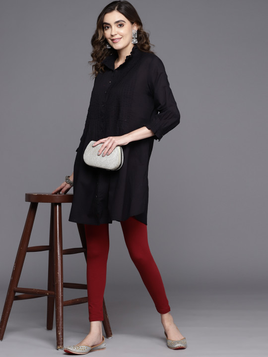 Indo Era Women Solid Skinny Fit Ankle Length Leggings