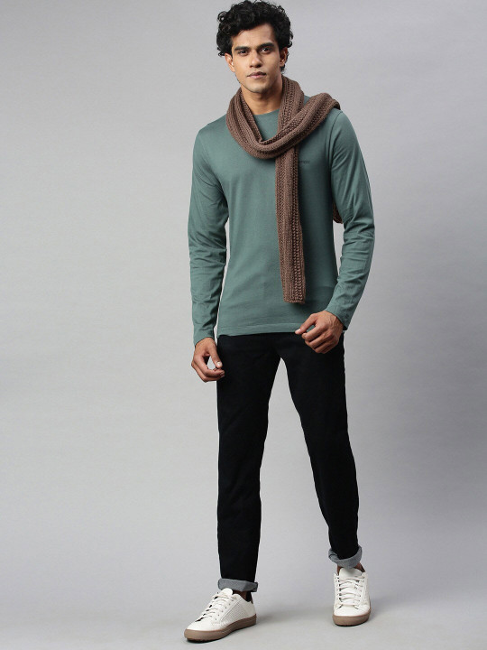 Magic Needles Men Self Design Acrylic Scarf
